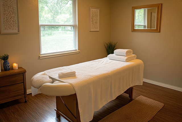 Private Massage Room with Clean Towel